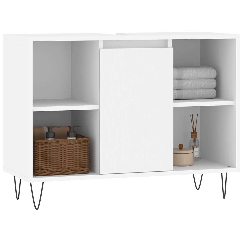 Mobile da Bagno Bianco 80x33x60 cm in Legno Multistrato 831628