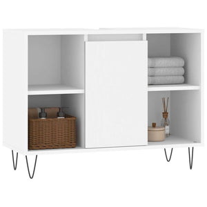 Mobile da Bagno Bianco 80x33x60 cm in Legno Multistrato 831628