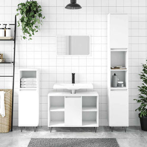 Mobile da Bagno Bianco 80x33x60 cm in Legno Multistratocod mxl 82104