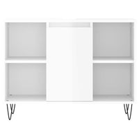 Armadietto Bagno Bianco Lucido 80x33x60cm in Legno Multistrato 831630