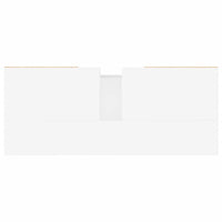 Armadietto Bagno Bianco Lucido 80x33x60cm in Legno Multistrato