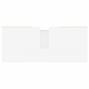 Armadietto Bagno Bianco Lucido 80x33x60cm in Legno Multistrato 831630