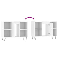 Armadietto Bagno Bianco Lucido 80x33x60cm in Legno Multistrato 831630