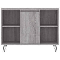 Mobile da Bagno Grigio Sonoma 80x33x60 cm in Legno Multistrato 831634