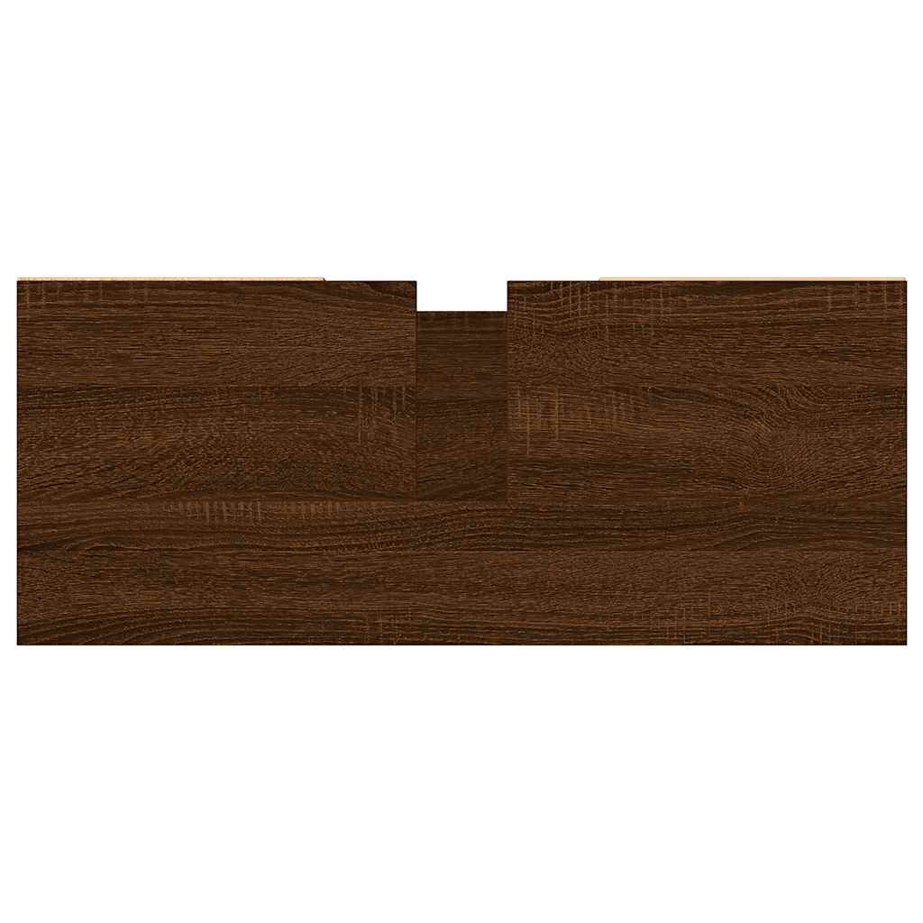 Armadietto Bagno Rovere Marrone 80x33x60cm in Legno Multistrato 831635