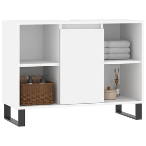 Mobile da Bagno Bianco 80x33x60 cm in Legno Multistrato 831636