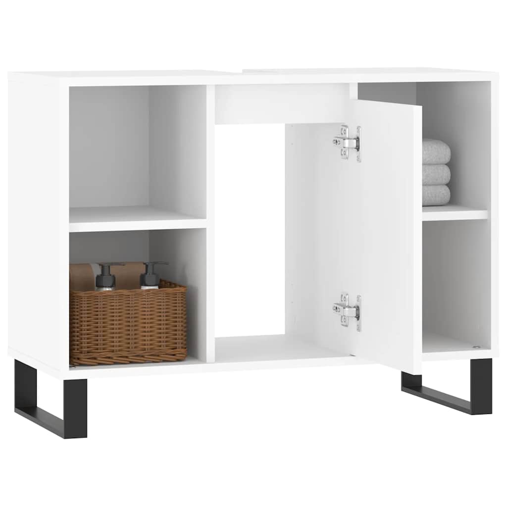 Mobile da Bagno Bianco 80x33x60 cm in Legno Multistrato 831636