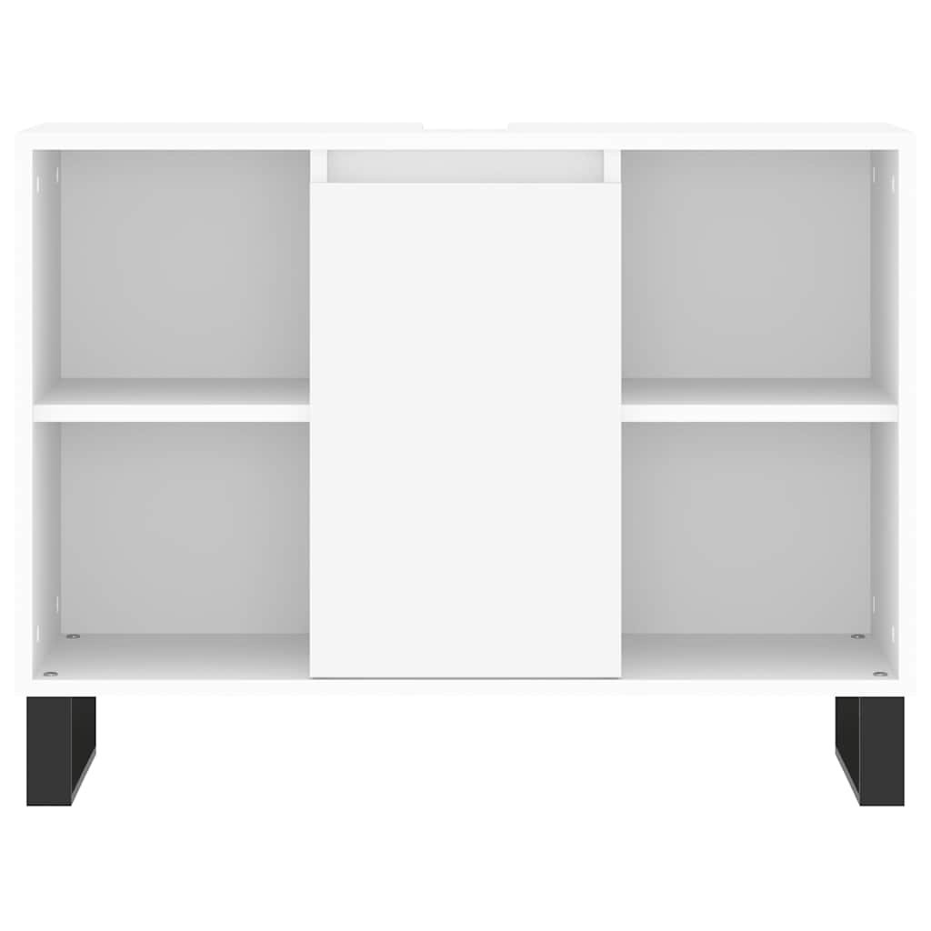 Mobile da Bagno Bianco 80x33x60 cm in Legno Multistrato 831636