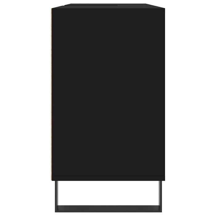 Mobile da Bagno Nero 80x33x60 cm in Legno Multistrato 831637