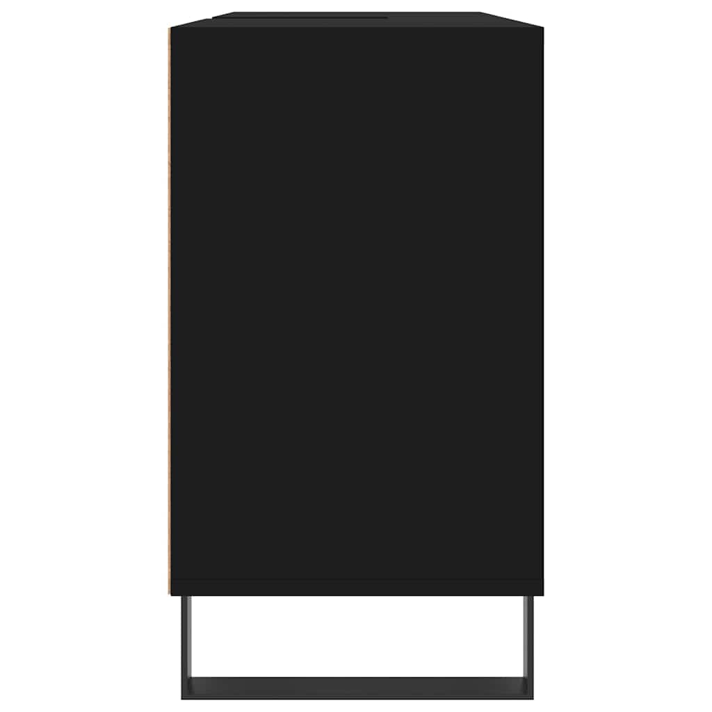 Mobile da Bagno Nero 80x33x60 cm in Legno Multistrato 831637