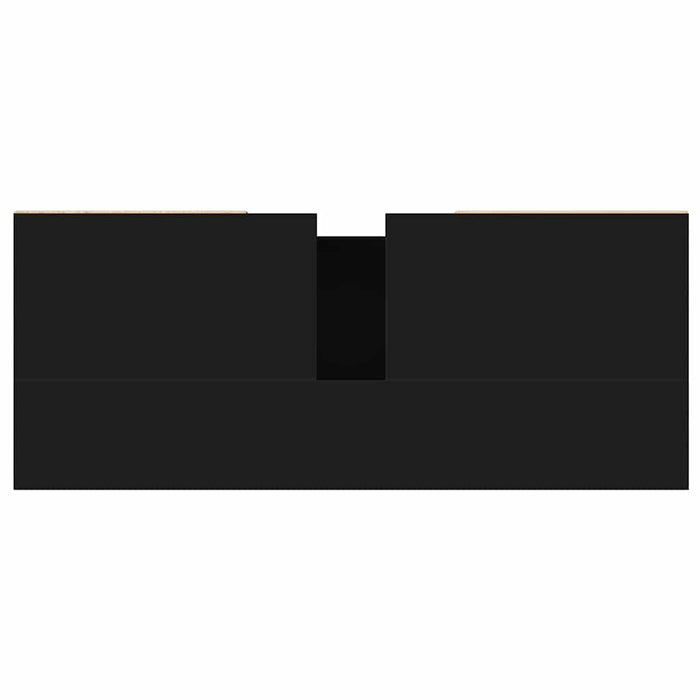 Mobile da Bagno Nero 80x33x60 cm in Legno Multistrato 831637