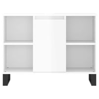 Armadietto Bagno Bianco Lucido 80x33x60cm in Legno Multistrato 831638