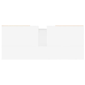 Armadietto Bagno Bianco Lucido 80x33x60cm in Legno Multistrato 831638