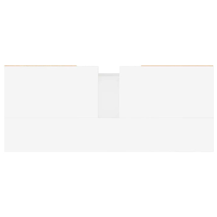 Armadietto Bagno Bianco Lucido 80x33x60cm in Legno Multistrato 831638