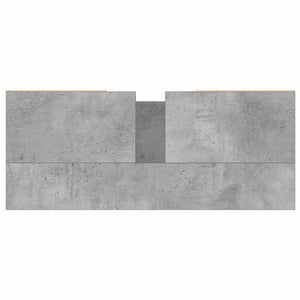 Armadietto da Bagno Grigio Cemento 80x33x60cm Legno Multistrato 831640