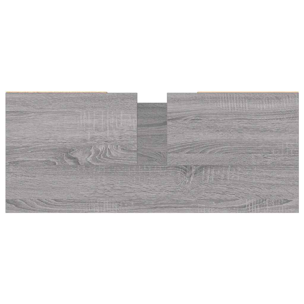 Mobile da Bagno Grigio Sonoma 80x33x60 cm in Legno Multistrato 831642