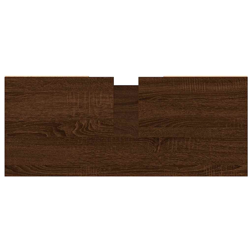 Armadietto Bagno Rovere Marrone 80x33x60cm in Legno Multistrato 831643