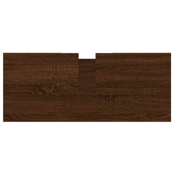 Armadietto Bagno Rovere Marrone 80x33x60cm in Legno Multistrato 831643