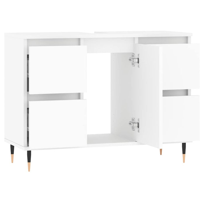 Mobile da Bagno Bianco 80x33x60 cm in Legno Multistrato 831644