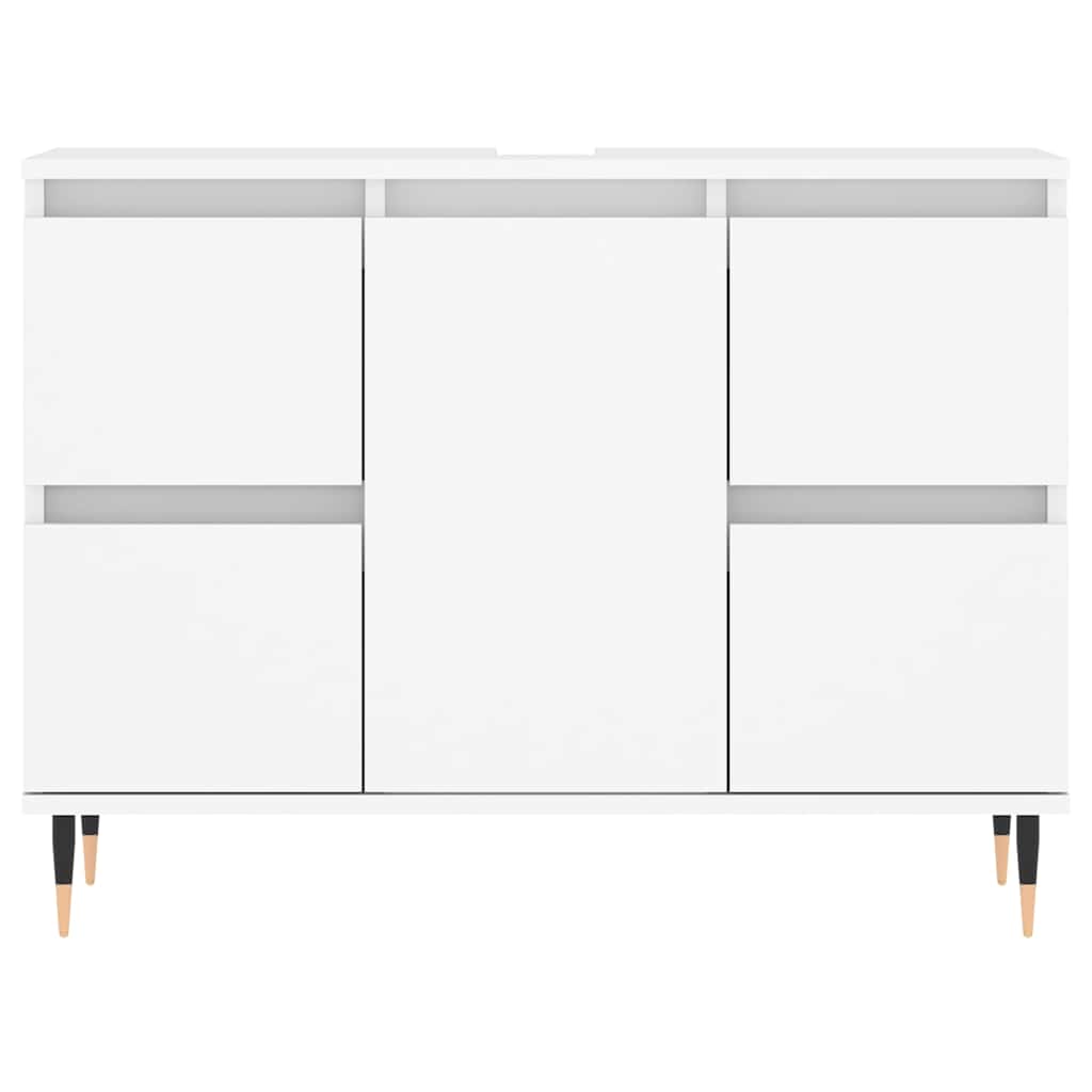 Mobile da Bagno Bianco 80x33x60 cm in Legno Multistrato 831644