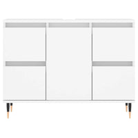 Mobile da Bagno Bianco 80x33x60 cm in Legno Multistrato 831644