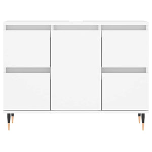 Mobile da Bagno Bianco 80x33x60 cm in Legno Multistrato 831644