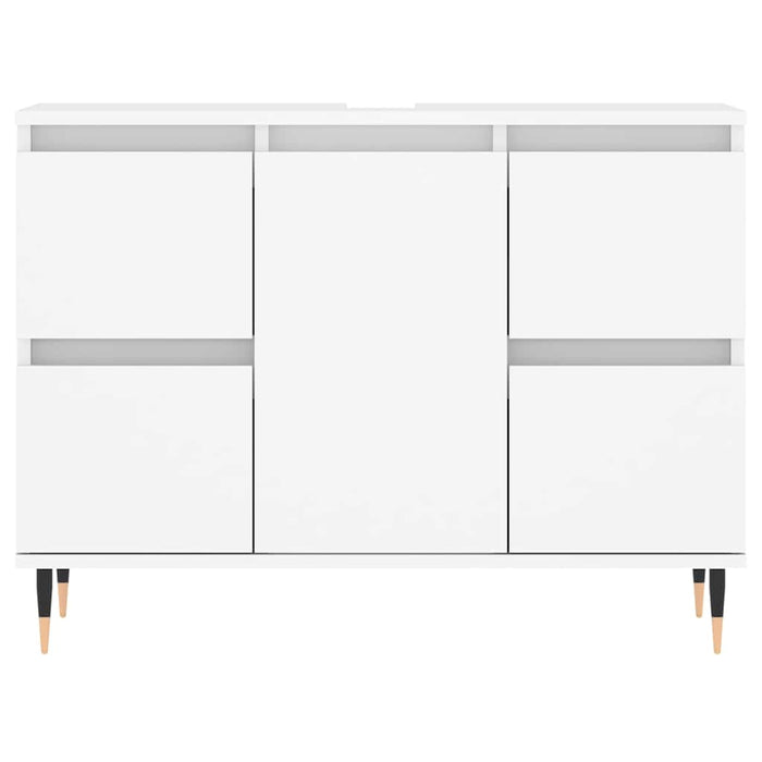 Mobile da Bagno Bianco 80x33x60 cm in Legno Multistrato 831644