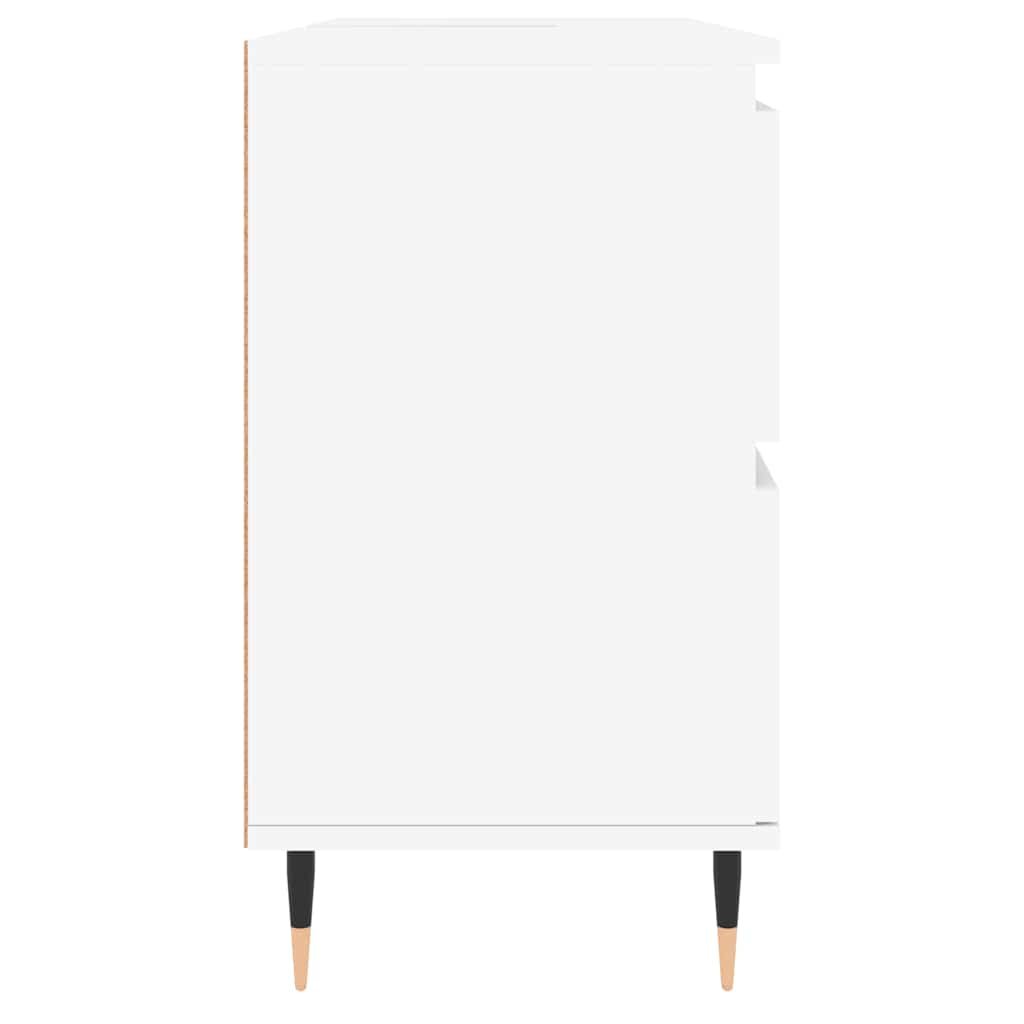 Mobile da Bagno Bianco 80x33x60 cm in Legno Multistrato 831644