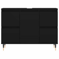 Mobile da Bagno Nero 80x33x60 cm in Legno Multistrato 831645