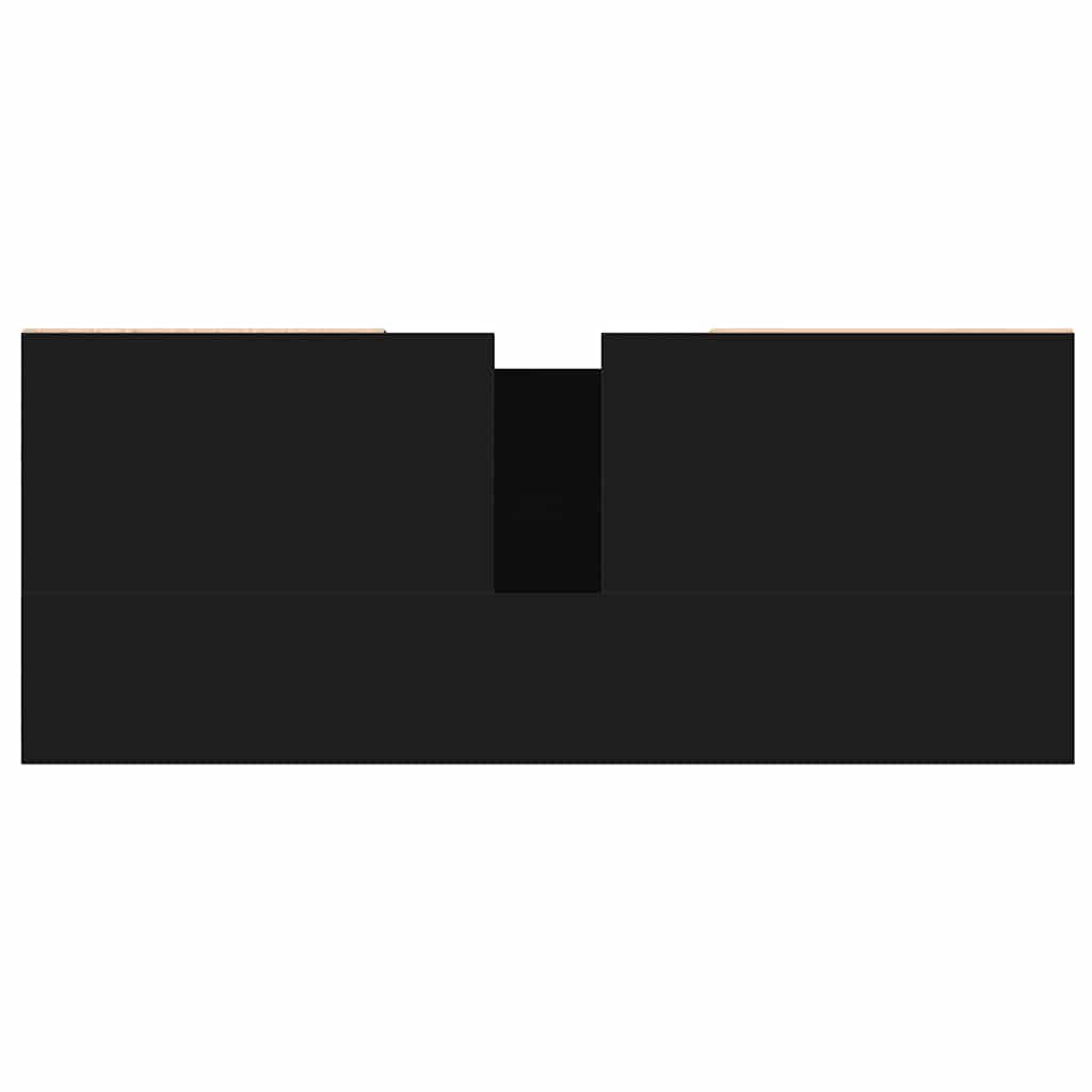 Mobile da Bagno Nero 80x33x60 cm in Legno Multistrato 831645