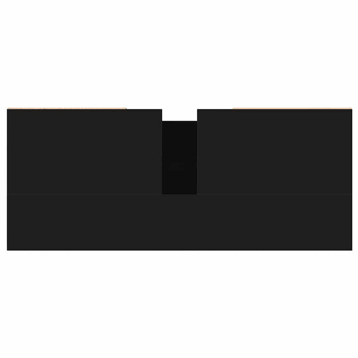 Mobile da Bagno Nero 80x33x60 cm in Legno Multistrato 831645