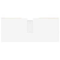 Armadietto Bagno Bianco Lucido 80x33x60cm in Legno Multistrato 831646