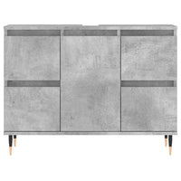 Armadietto da Bagno Grigio Cemento 80x33x60cm Legno Multistrato 831648