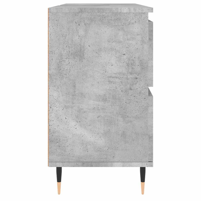 Armadietto da Bagno Grigio Cemento 80x33x60cm Legno Multistrato 831648