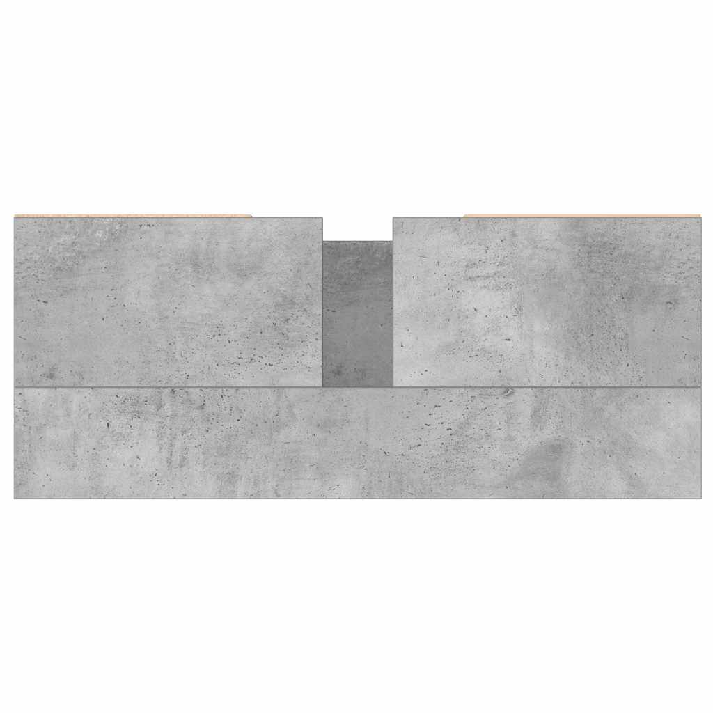 Armadietto da Bagno Grigio Cemento 80x33x60cm Legno Multistrato 831648