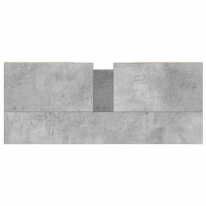 Armadietto da Bagno Grigio Cemento 80x33x60cm Legno Multistrato 831648
