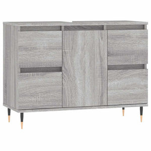 Mobile da Bagno Grigio Sonoma 80x33x60 cm in Legno Multistrato 831650