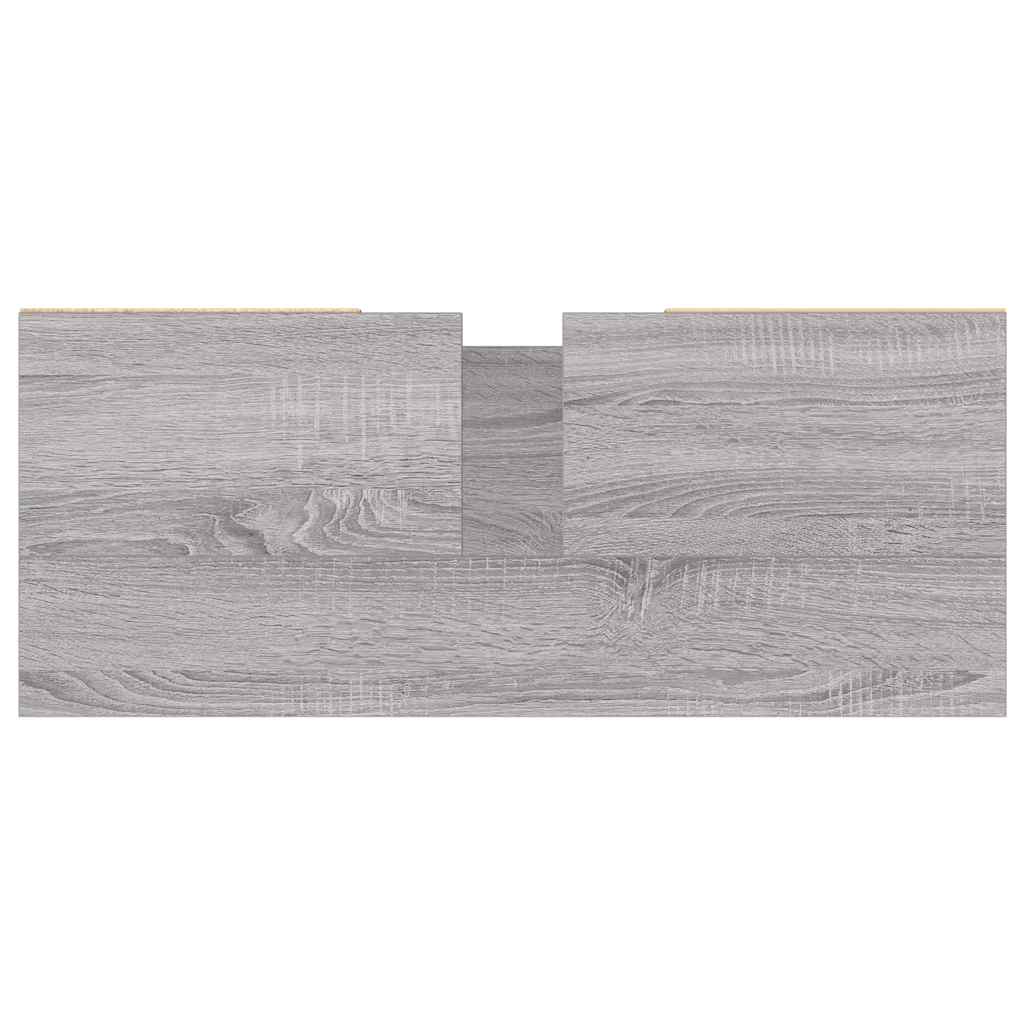 Mobile da Bagno Grigio Sonoma 80x33x60 cm in Legno Multistrato 831650
