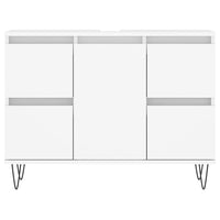 Mobile da Bagno Bianco 80x33x60 cm in Legno Multistrato 831652