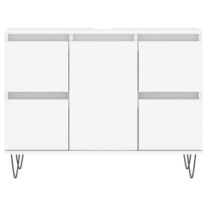 Mobile da Bagno Bianco 80x33x60 cm in Legno Multistrato 831652