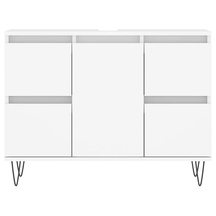 Mobile da Bagno Bianco 80x33x60 cm in Legno Multistrato 831652