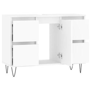 Mobile da Bagno Bianco 80x33x60 cm in Legno Multistrato 831652