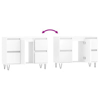 Mobile da Bagno Bianco 80x33x60 cm in Legno Multistrato 831652