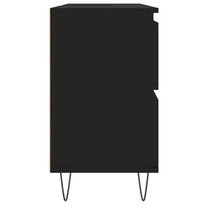 Mobile da Bagno Nero 80x33x60 cm in Legno Multistrato 831653