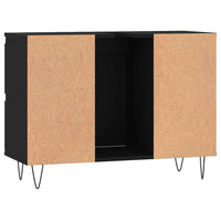 Mobile da Bagno Nero 80x33x60 cm in Legno Multistrato 831653