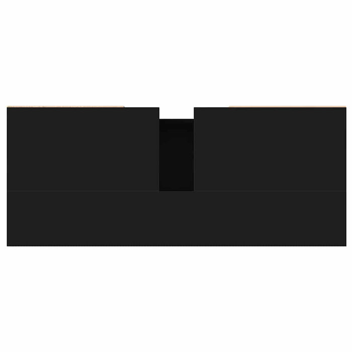 Mobile da Bagno Nero 80x33x60 cm in Legno Multistrato 831653