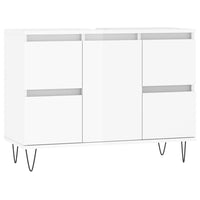Armadietto Bagno Bianco Lucido 80x33x60cm in Legno Multistratocod mxl 80264