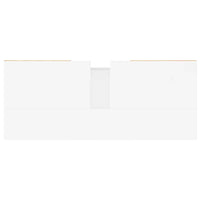 Armadietto Bagno Bianco Lucido 80x33x60cm in Legno Multistrato 831654