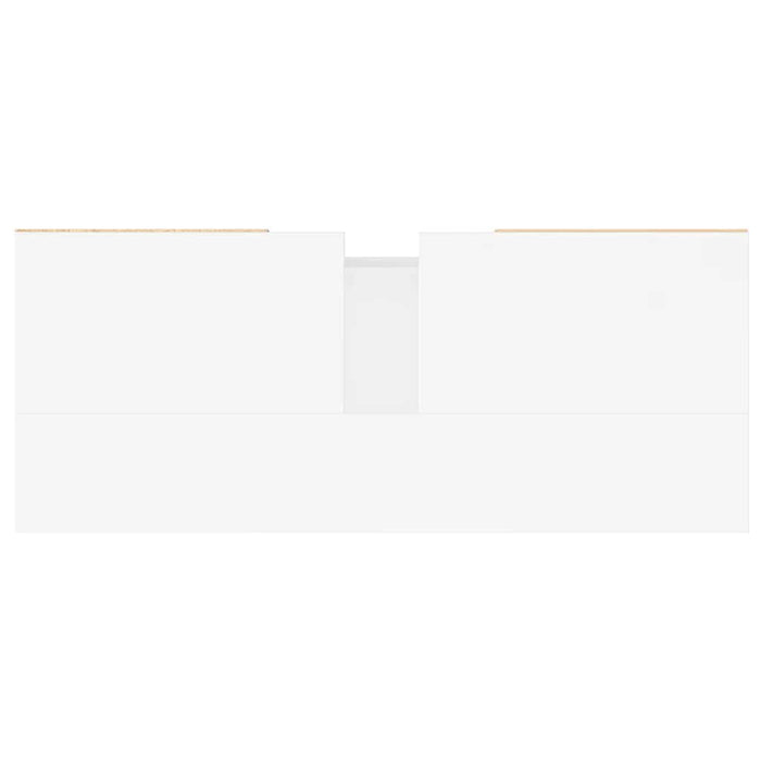 Armadietto Bagno Bianco Lucido 80x33x60cm in Legno Multistrato 831654