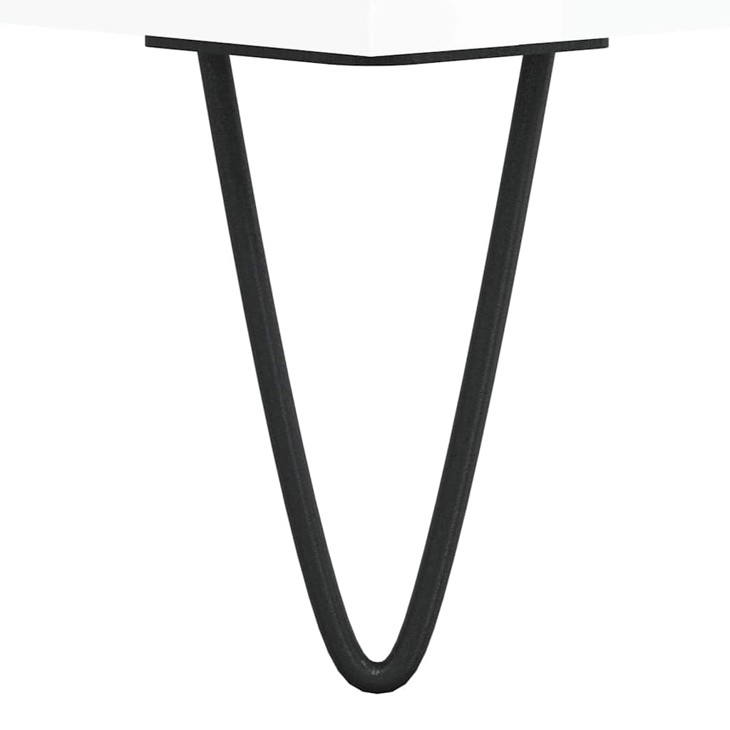 Armadietto Bagno Bianco Lucido 80x33x60cm in Legno Multistrato 831654